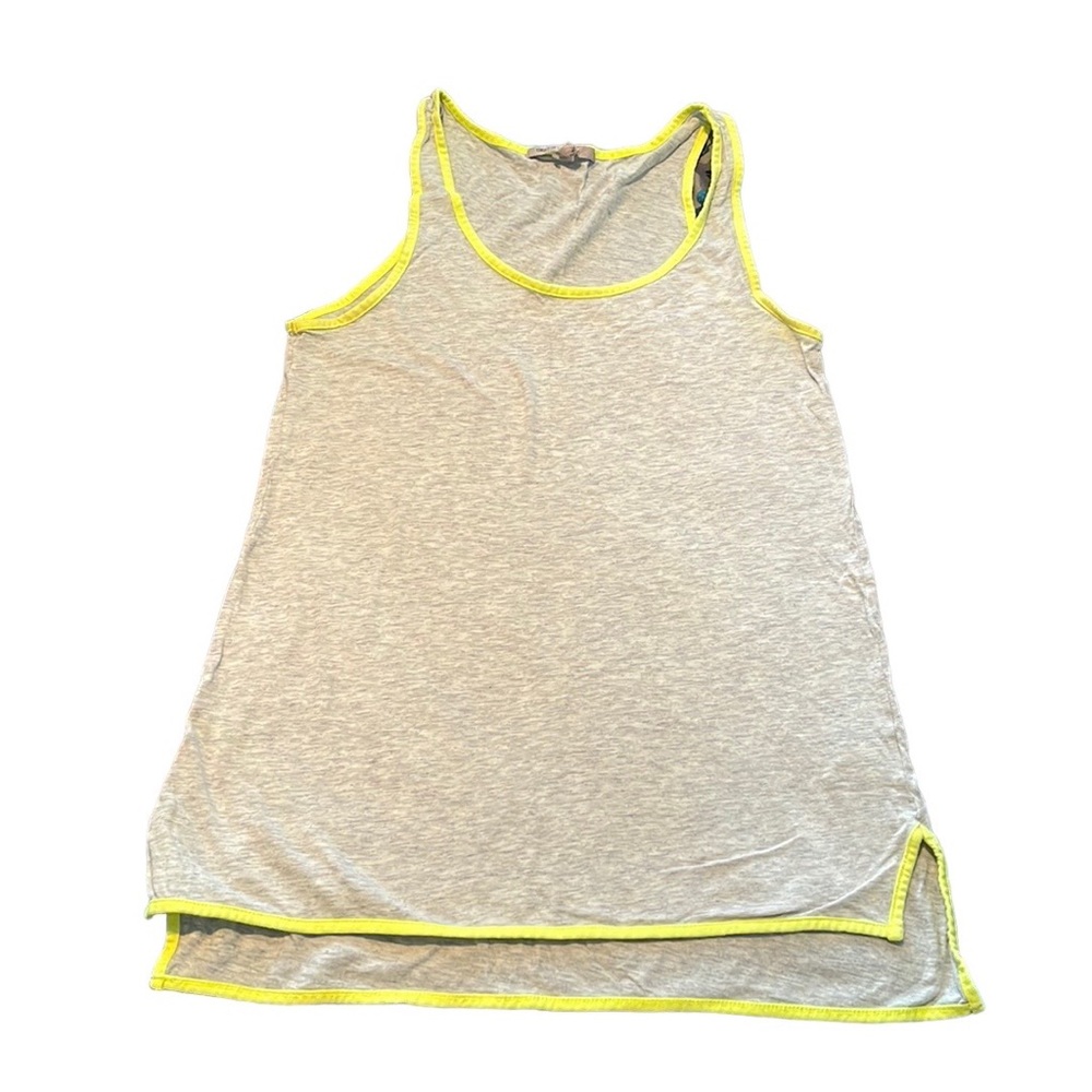 Gap poolside trim heather gray tank top size x-small